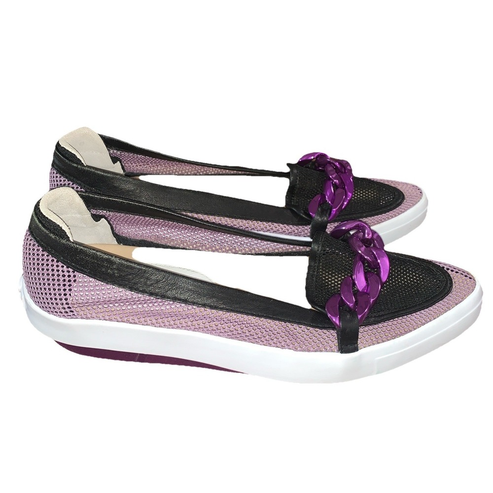 RARE Adidas Y-3 Yohji Yamamoto Womens 7M Lavender Mesh Slip-on Shoes M22426